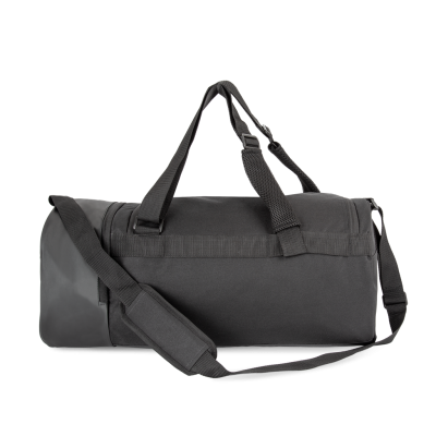 Tubular sports bag with separate shoe compartment